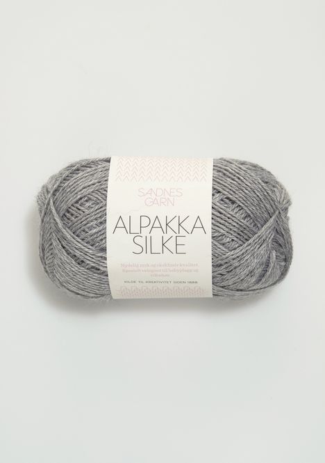 Hovedbilde Alpakka Silke - 1042 Lys Gråmelert