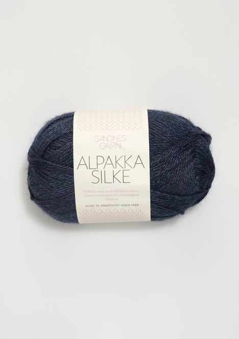 Hovedbilde Alpakka Silke - 6081 Mørk Gråblå