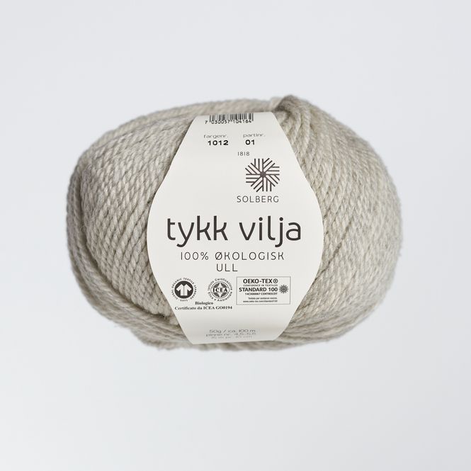 Hovedbilde Tykk Vilja - 1012 Lys grå melert