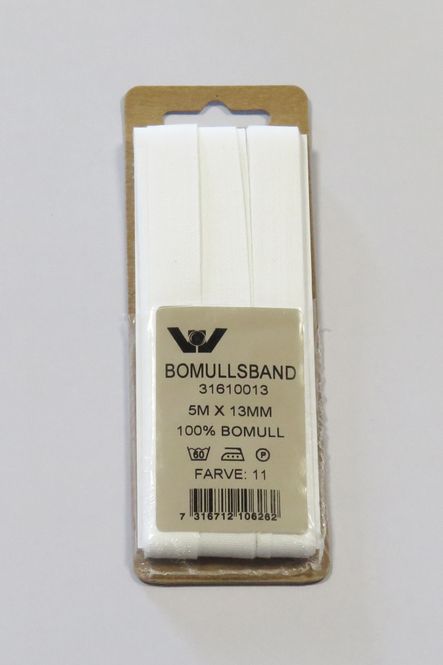 Hovedbilde Bendelbånd - 13 mm, hvit (5m)