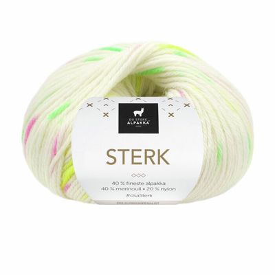 Sterk - 925 Hvit/neon print
