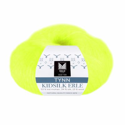 Tynn Kidsilk Erle - 4047 Neongul