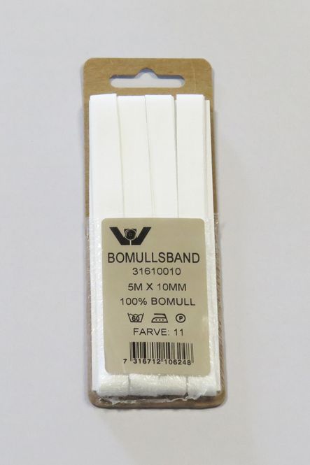 Hovedbilde Bendelbånd - 10 mm, hvit (5m)