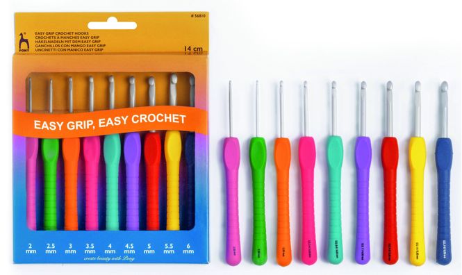 Hovedbilde PONY #56810 - Heklenål, sett 2,0 - 6,0 mm (9stk)